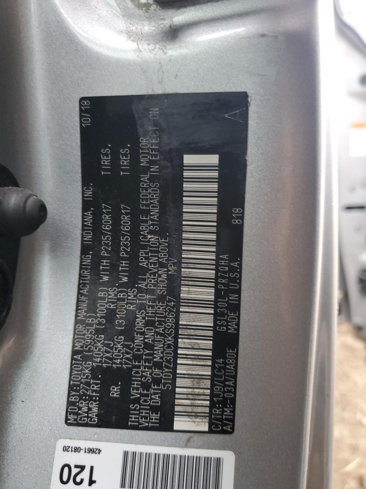 2019 TOYOTA SIENNA
