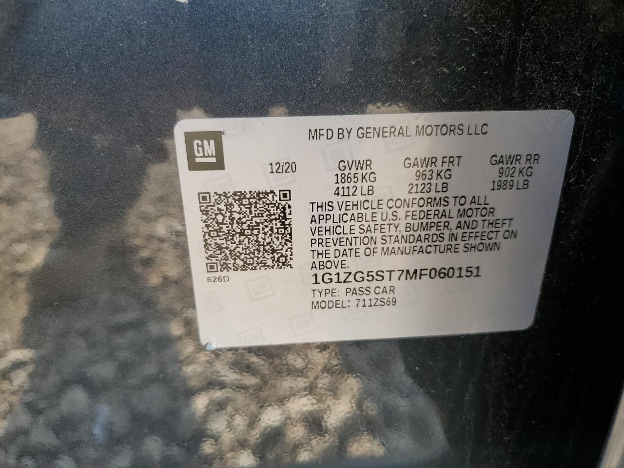 2021 CHEVROLET MALIBU