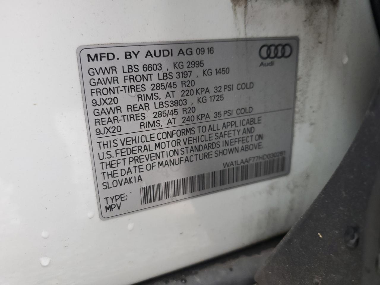 2017 AUDI Q7