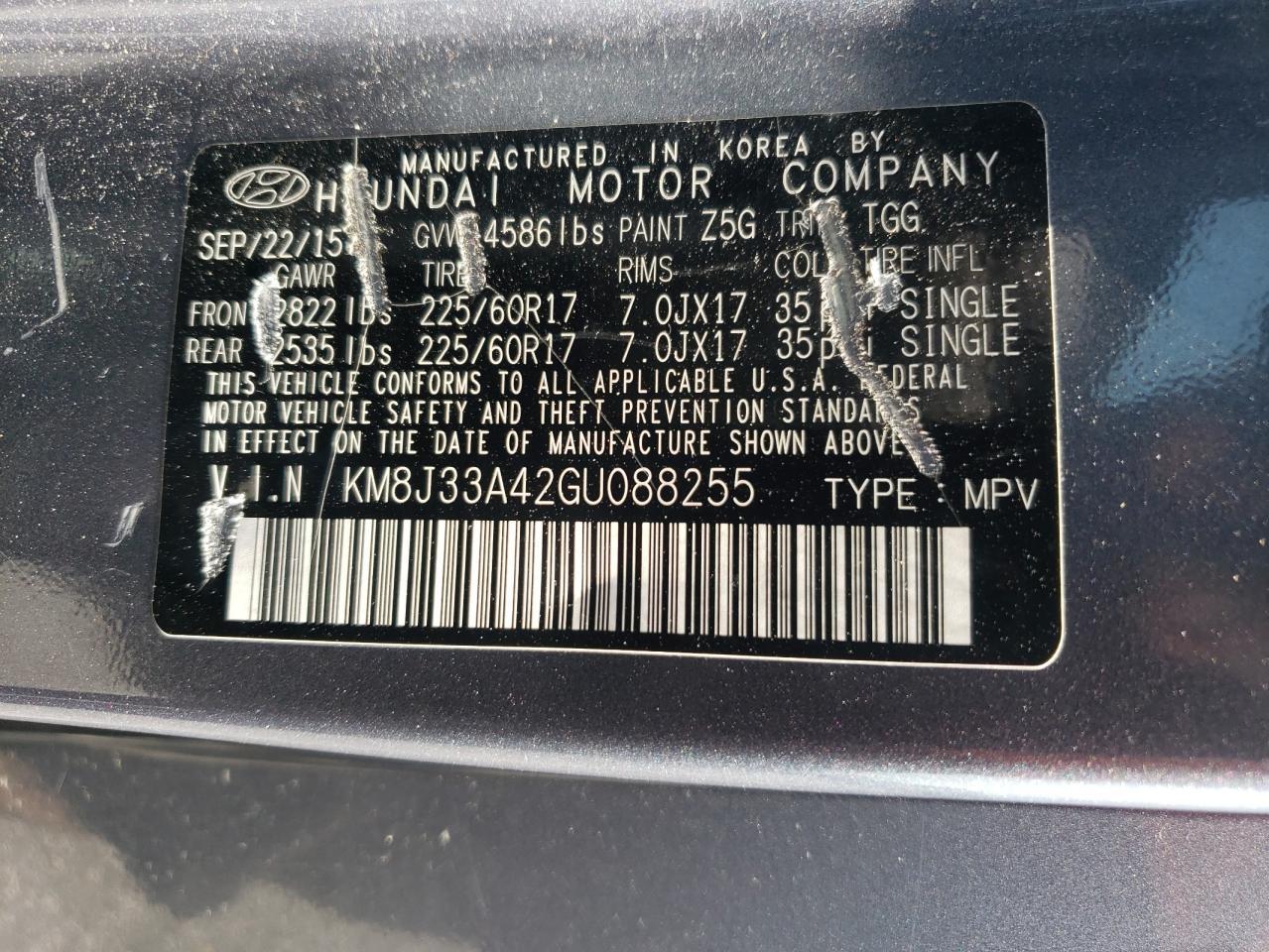2016 HYUNDAI TUCSON