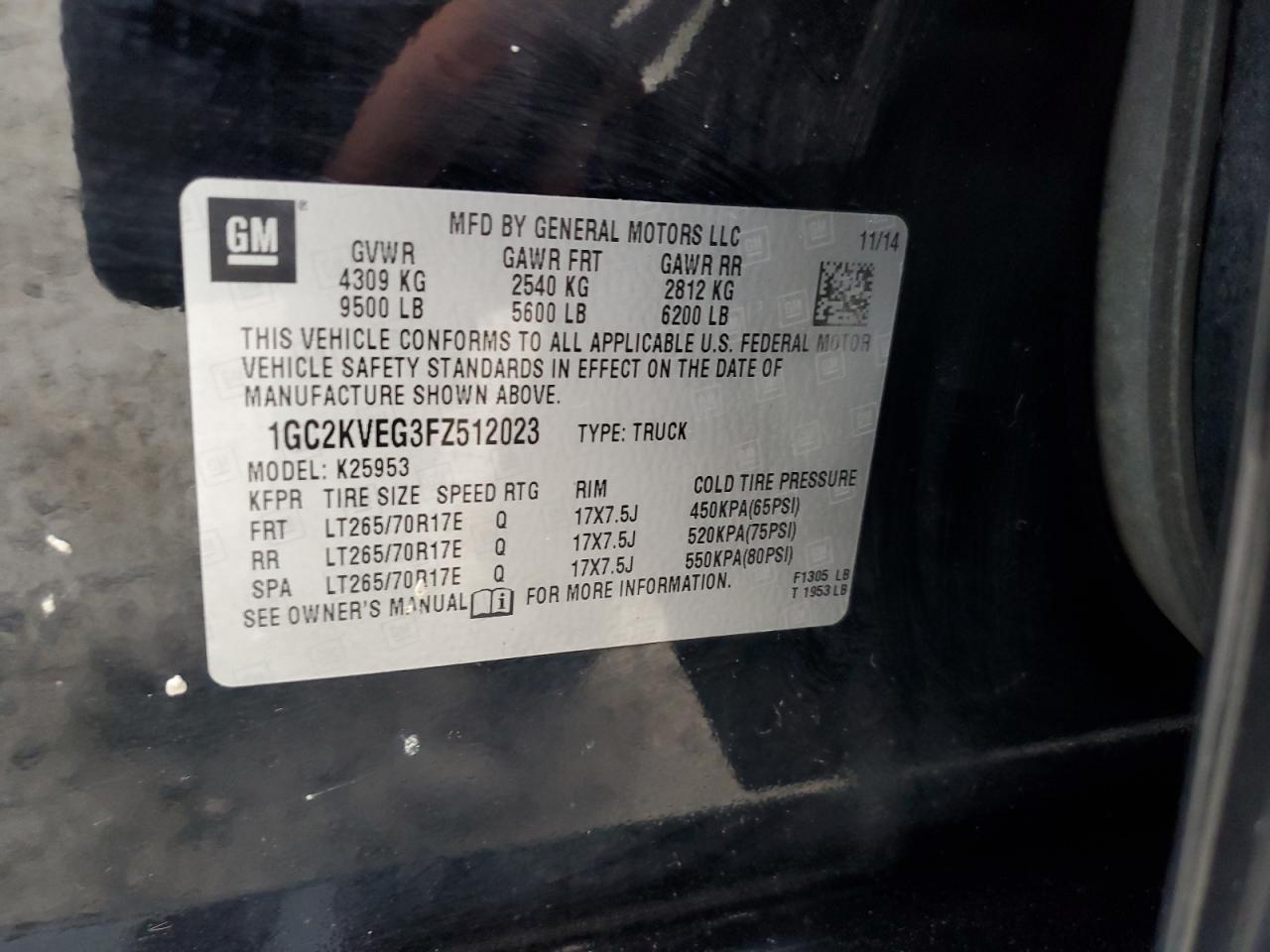2015 CHEVROLET Silverado 2500