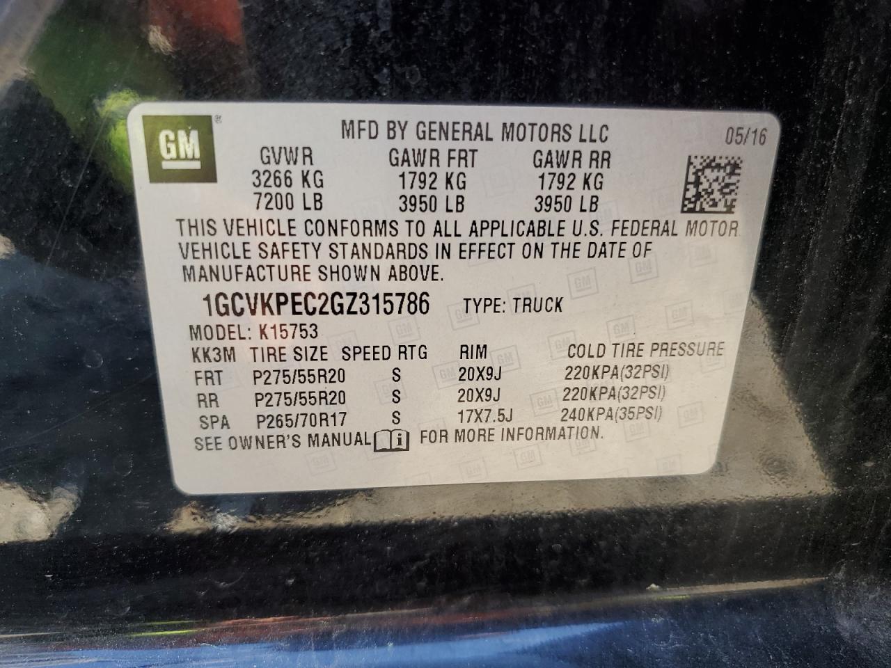 2016 CHEVROLET Silverado