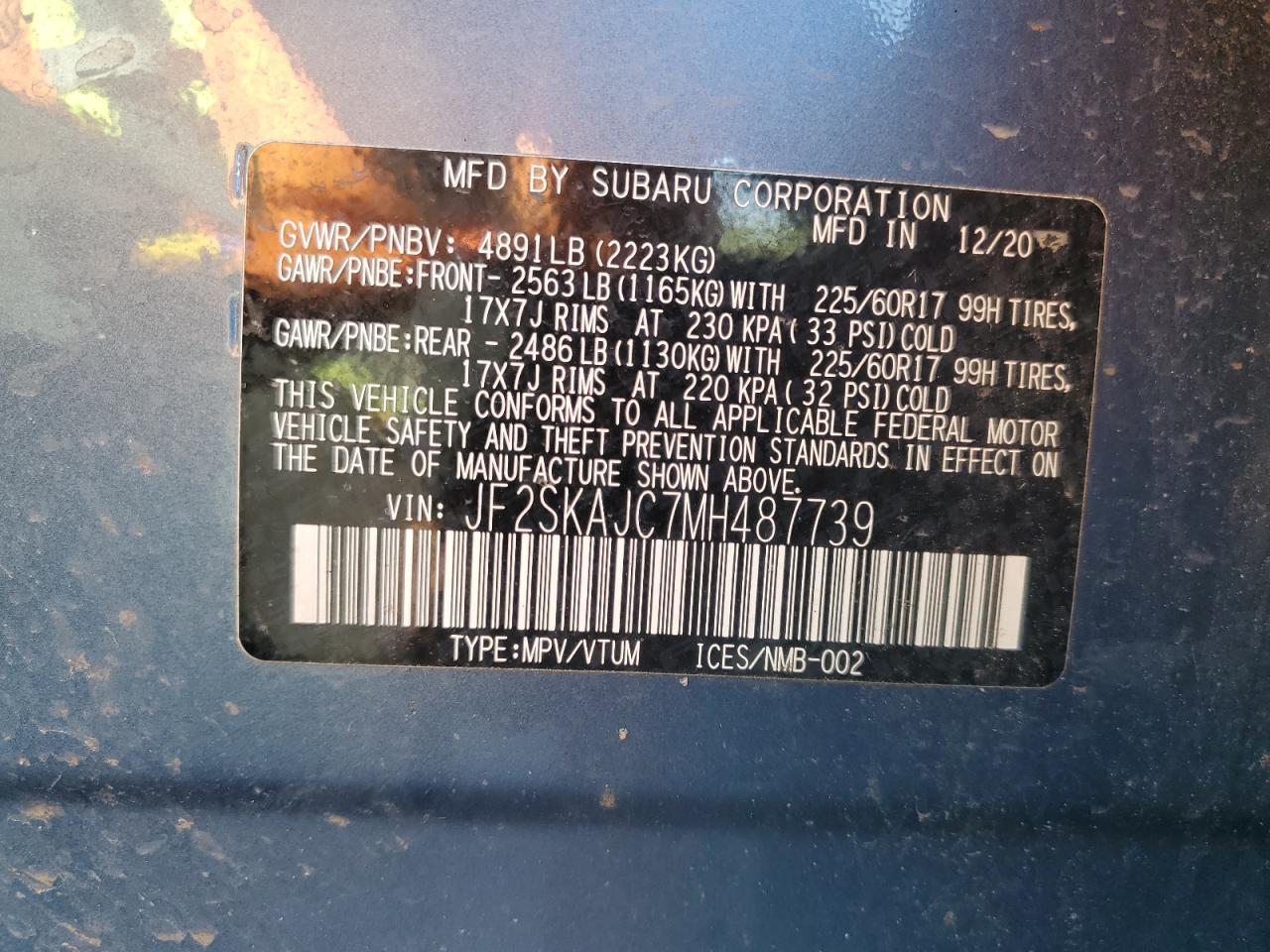 2021 SUBARU FORESTER