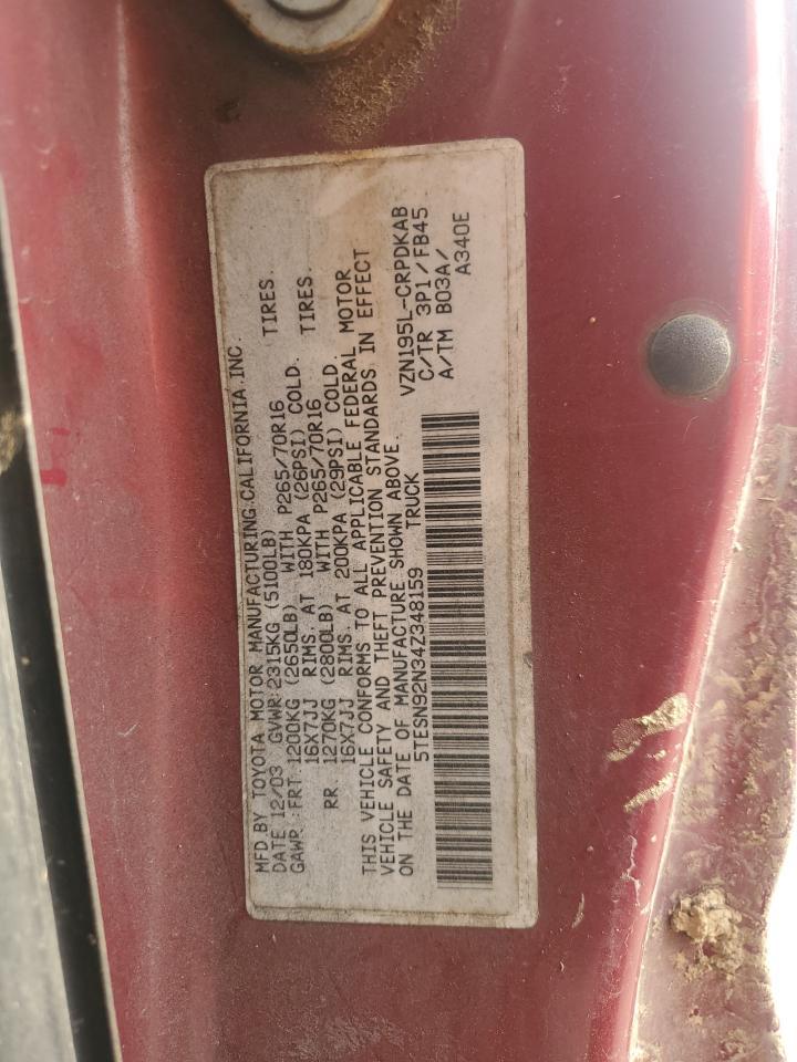 2004 TOYOTA TACOMA