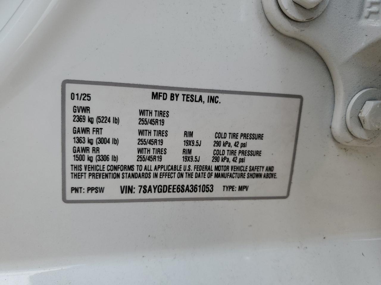 2025 TESLA MODEL Y
