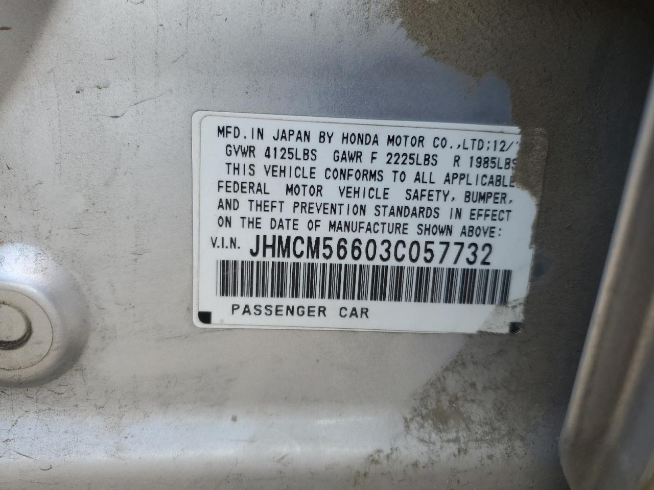 2003 HONDA ACCORD