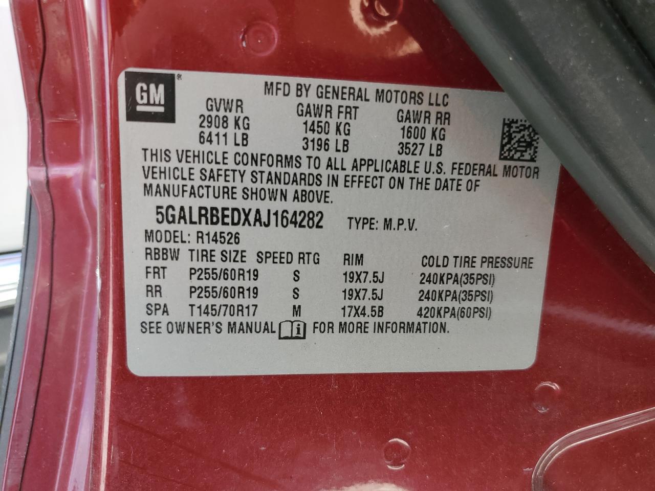 2010 BUICK ENCLAVE