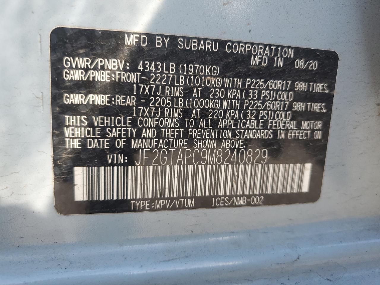 2021 SUBARU Crosstrek