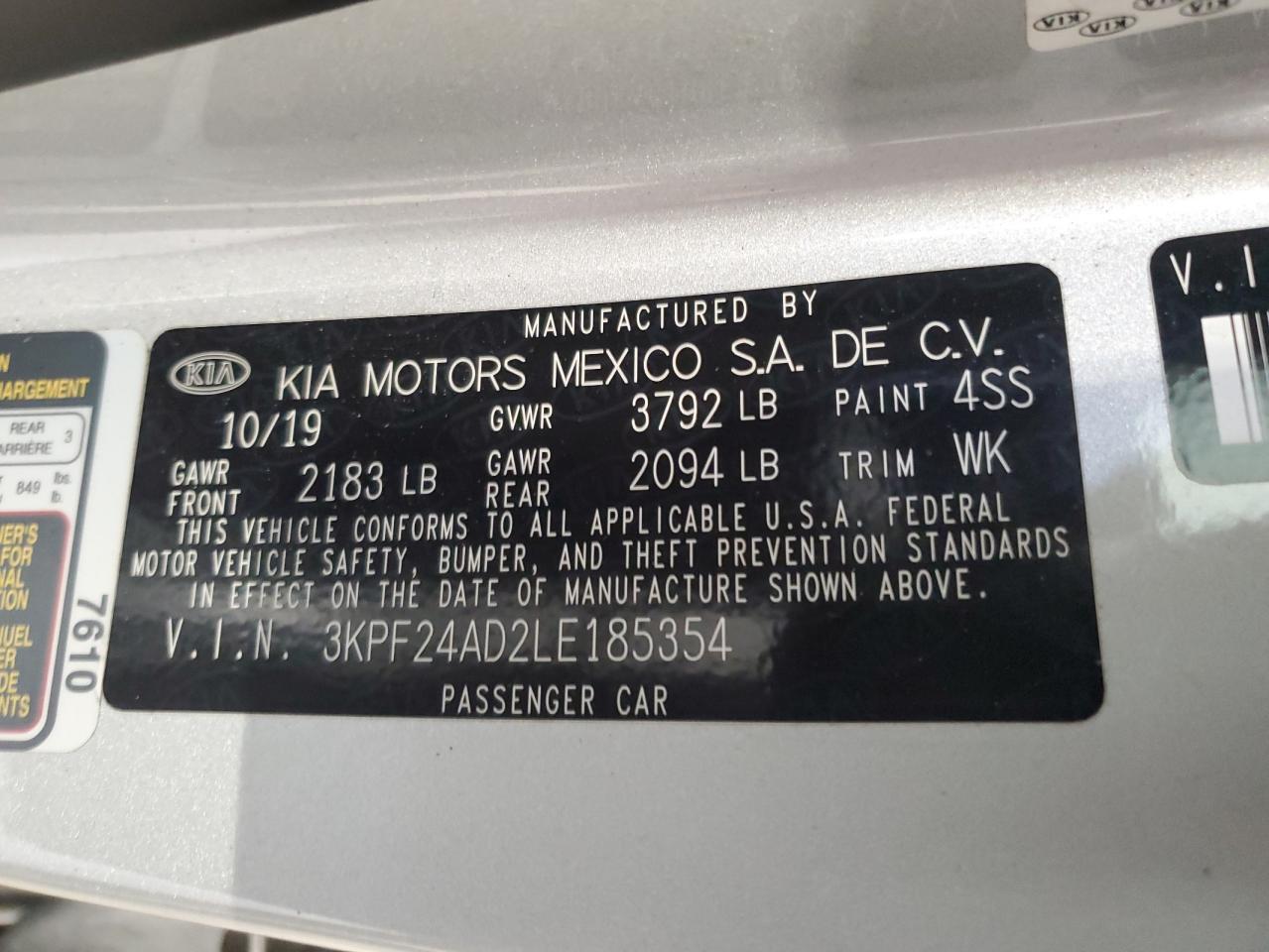2020 KIA FORTE