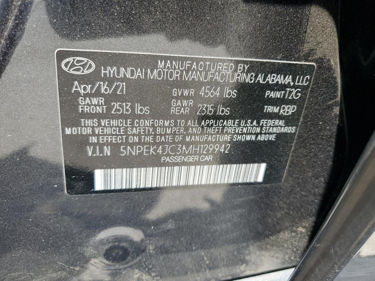 2021 HYUNDAI SONATA