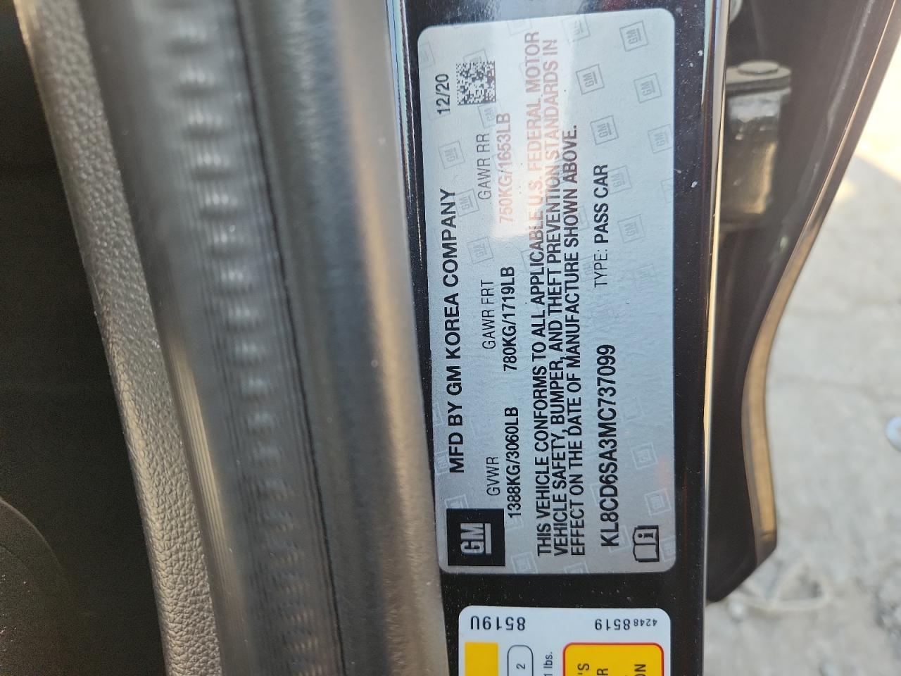 2021 CHEVROLET Spark