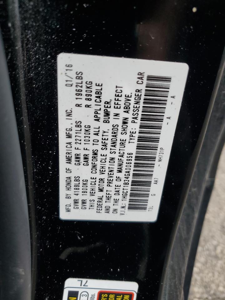 2016 HONDA ACCORD