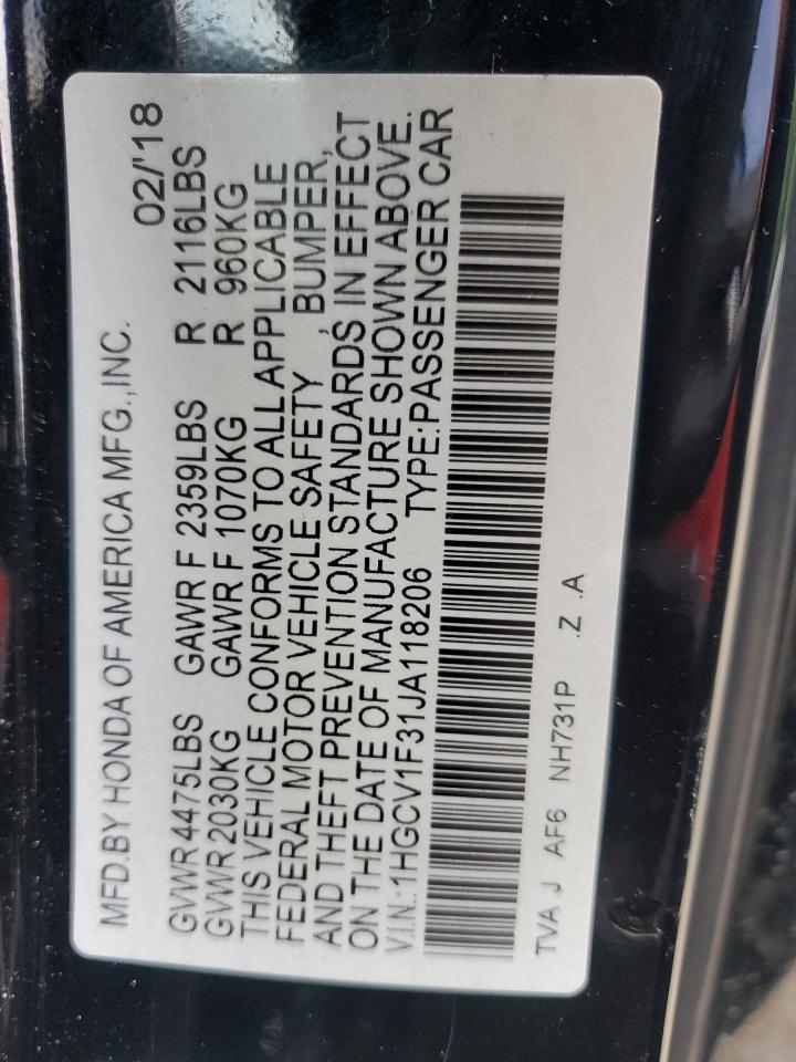 2018 HONDA ACCORD