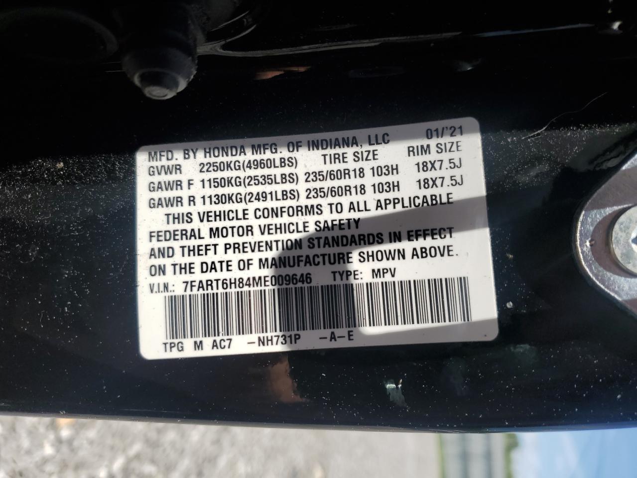 2021 HONDA CR-V