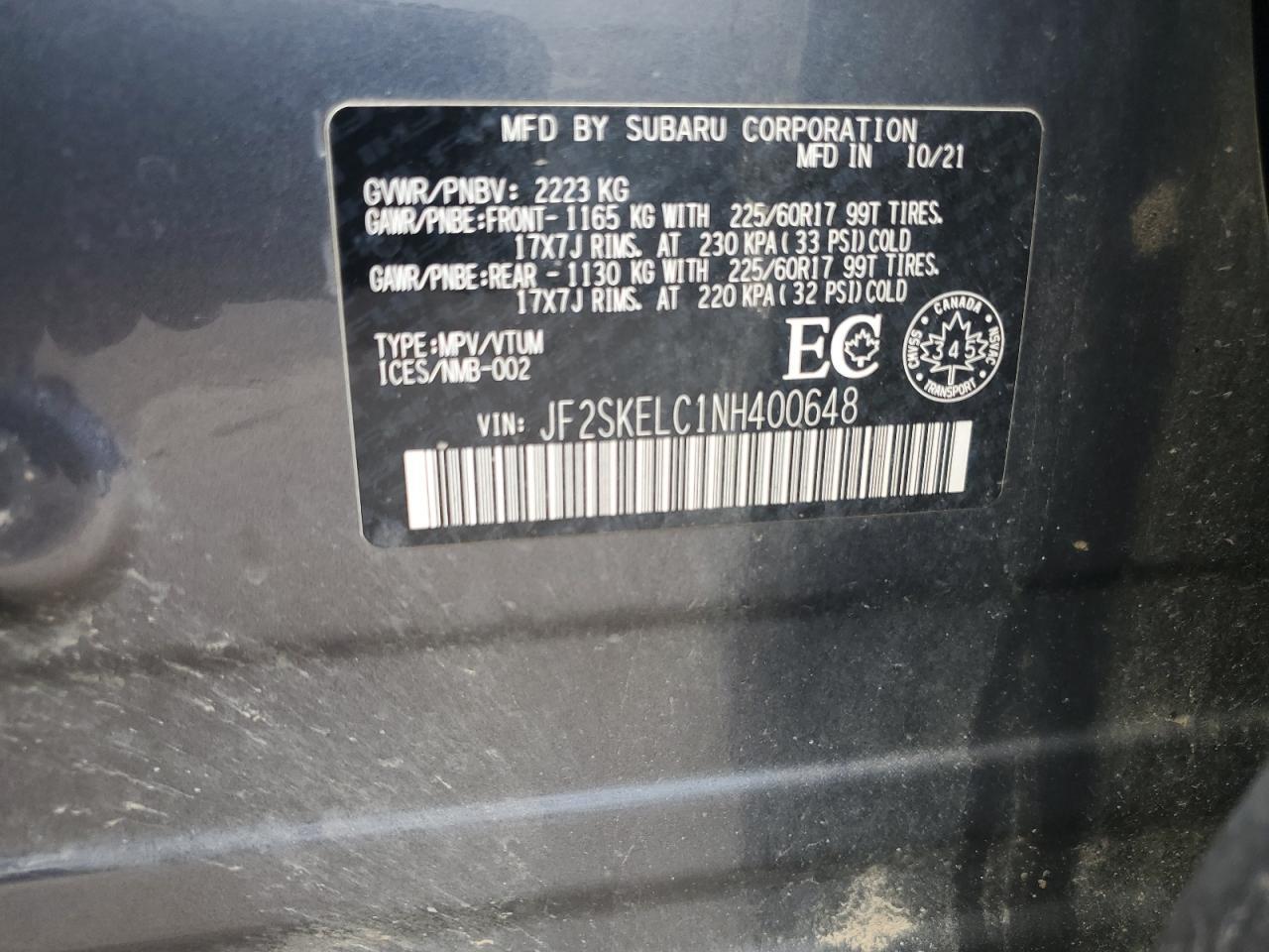 2022 SUBARU FORESTER