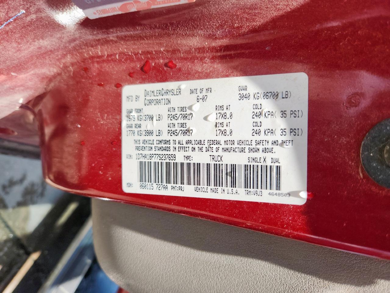 2007 DODGE RAM 1500