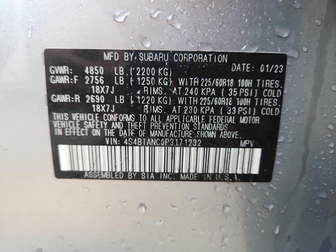 2023 SUBARU Outback
