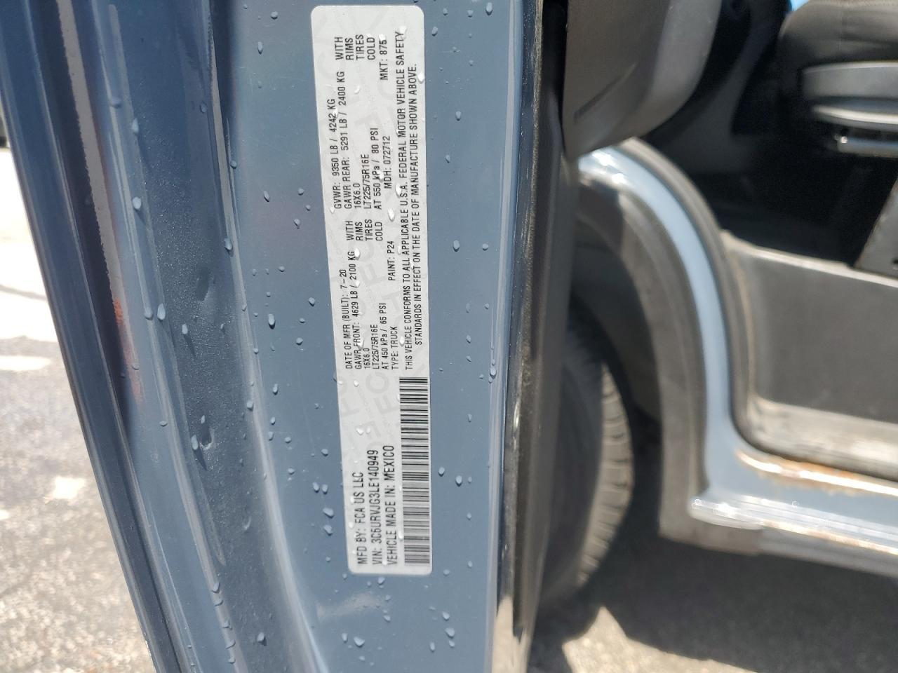 2020 RAM ProMaster 3500