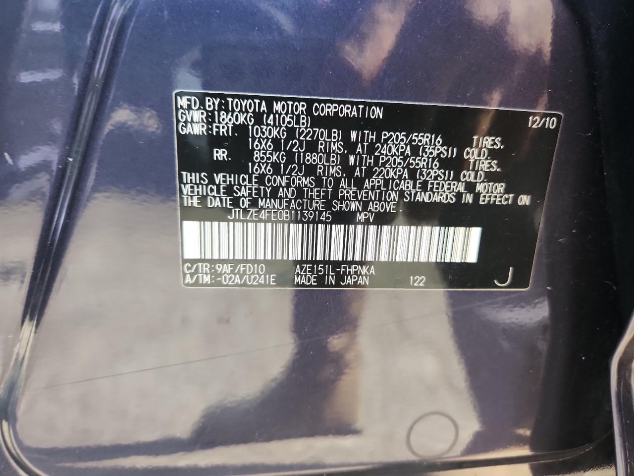 2011 TOYOTA SCION