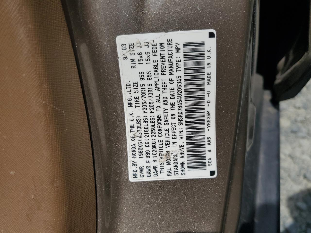 2004 HONDA CR-V