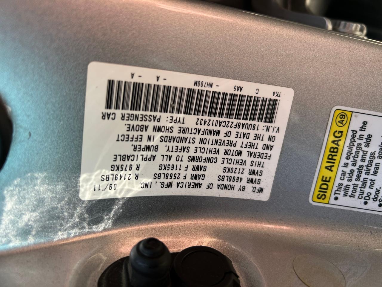 2012 ACURA TL
