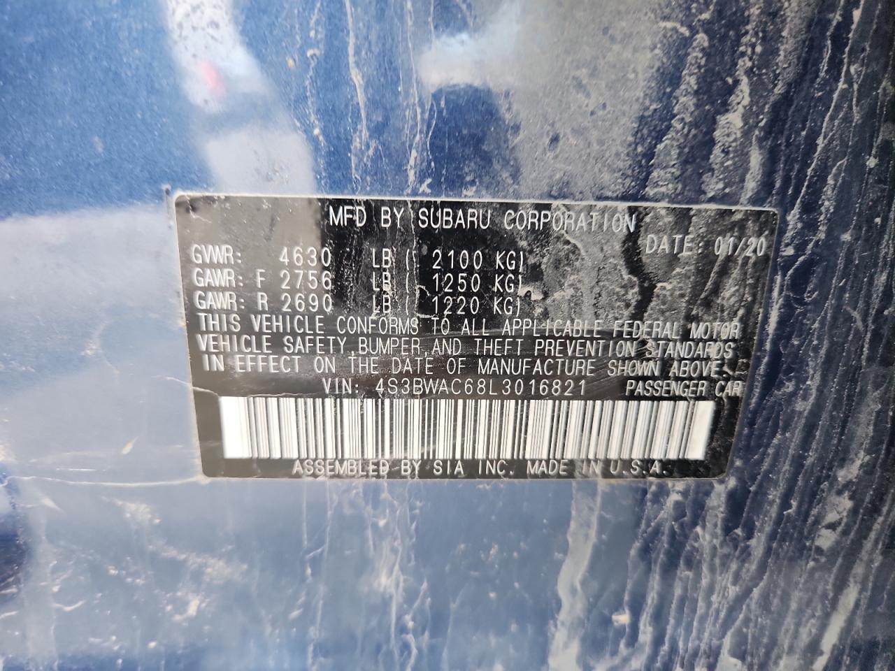 2020 SUBARU Legacy