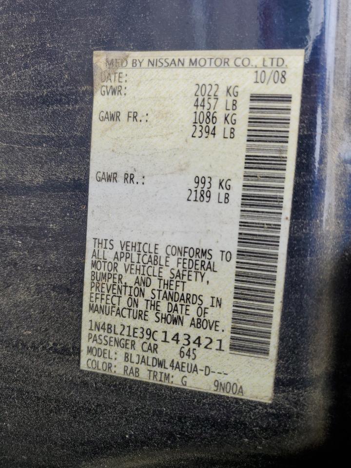 2009 NISSAN ALTIMA
