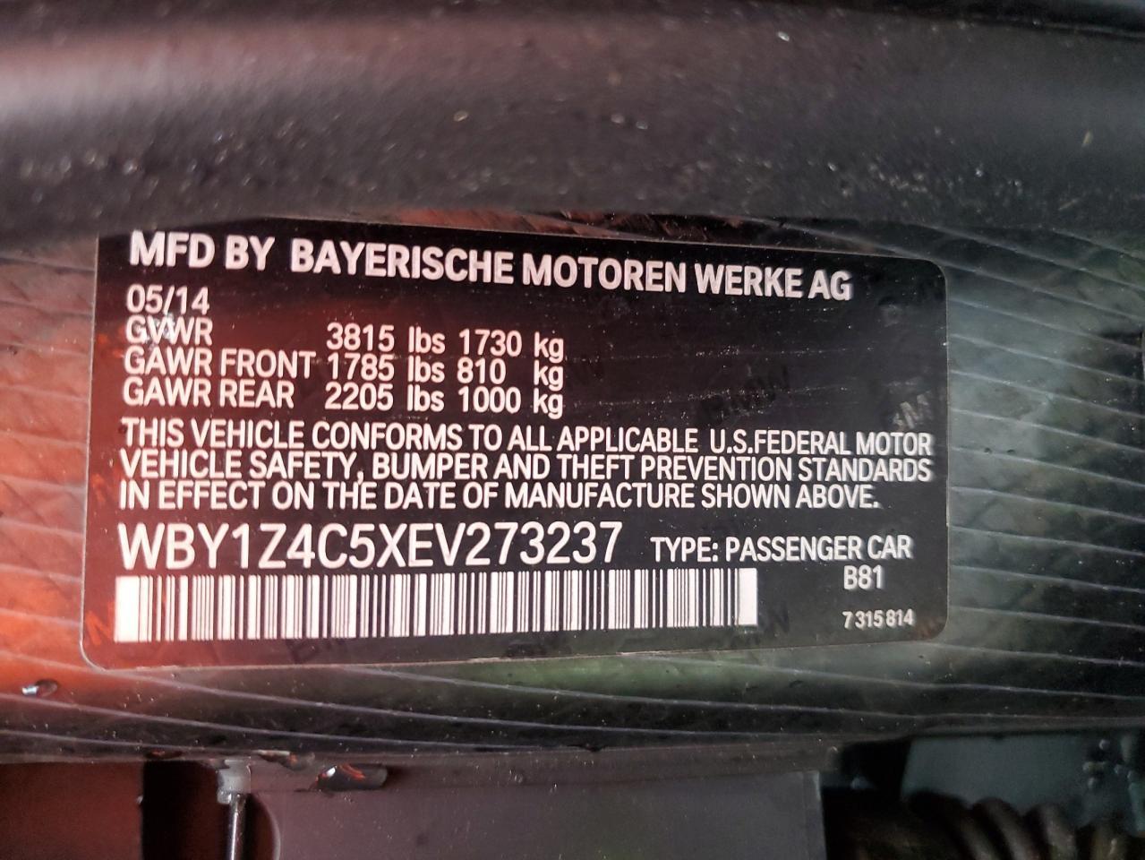 2014 BMW I3