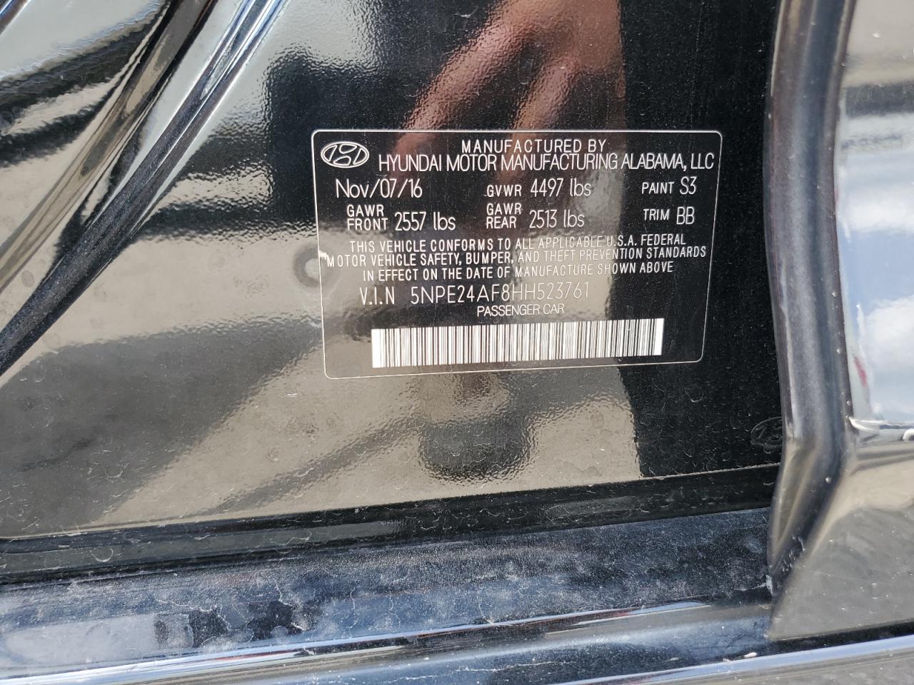 2017 HYUNDAI SONATA