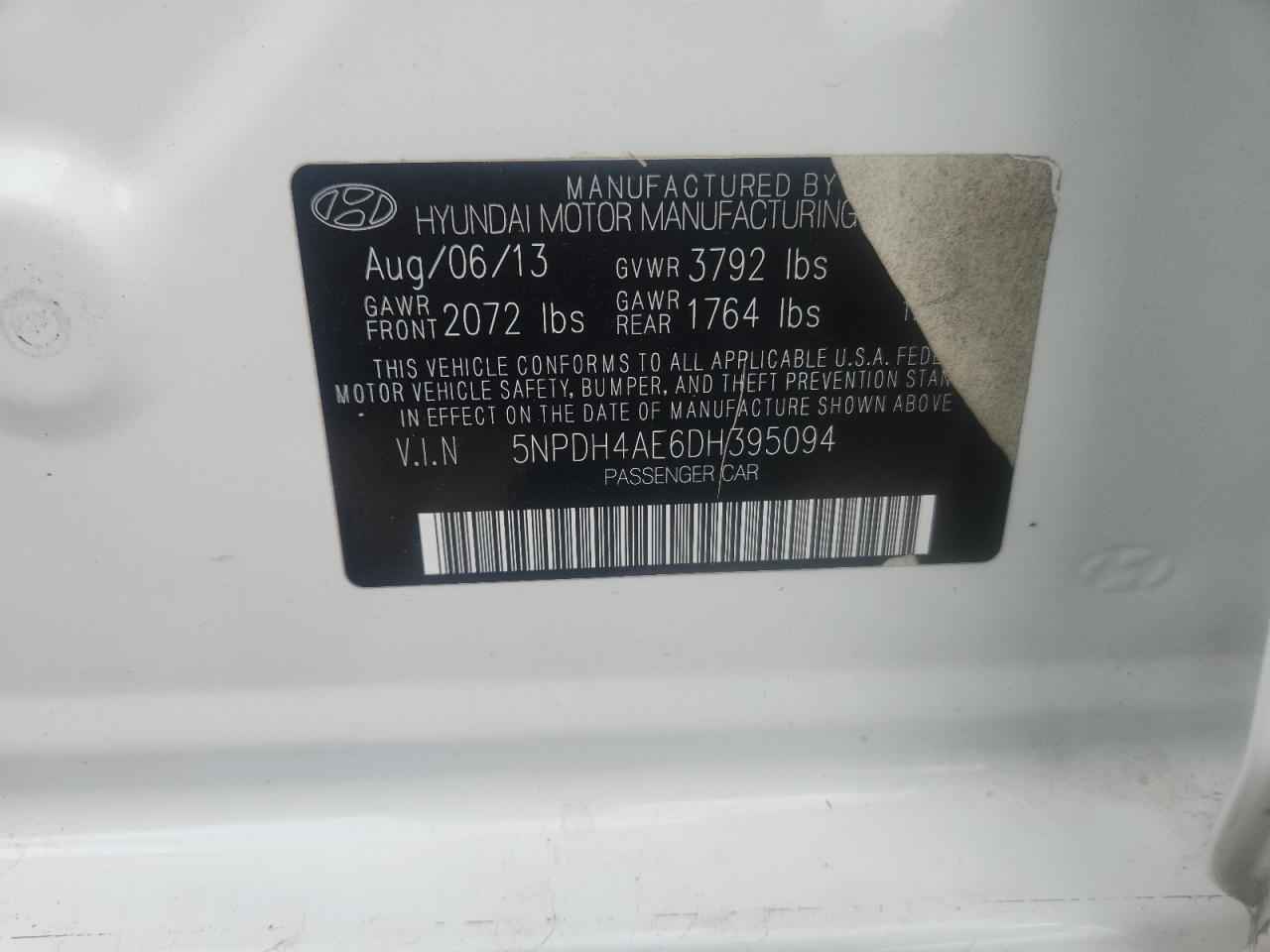 2013 HYUNDAI ELANTRA