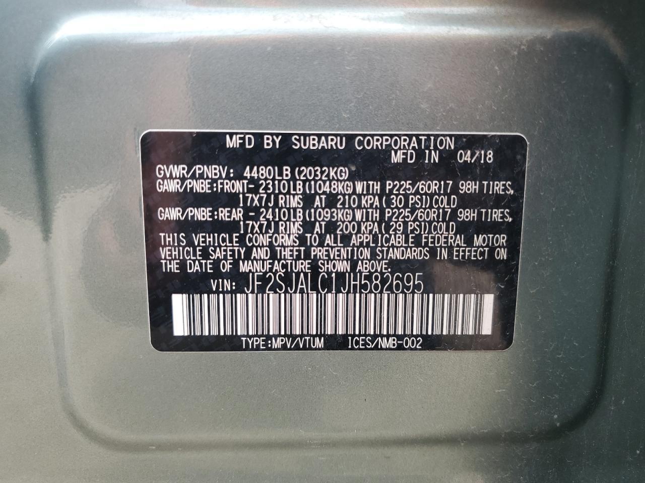 2018 SUBARU FORESTER