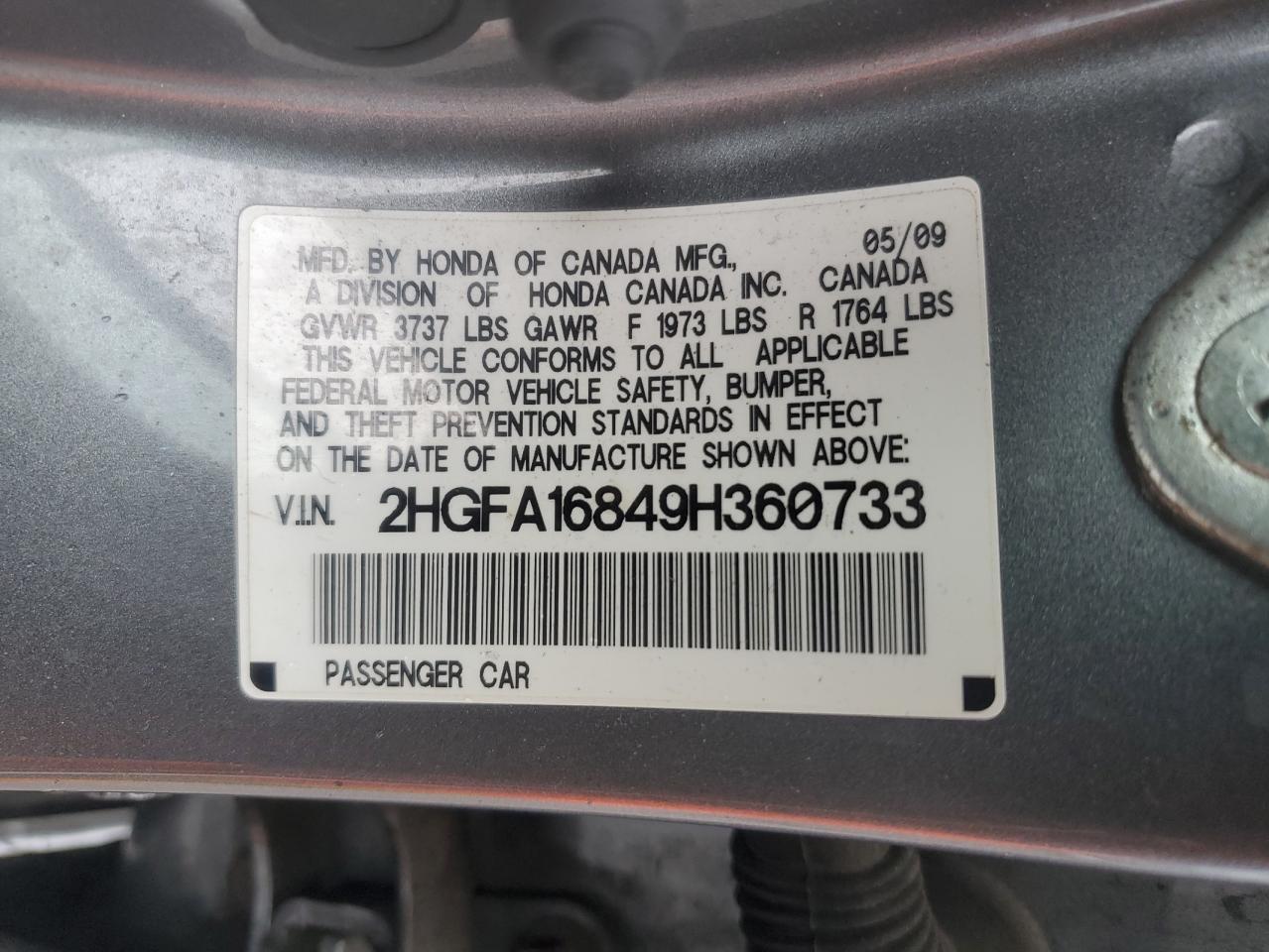 2009 HONDA CIVIC