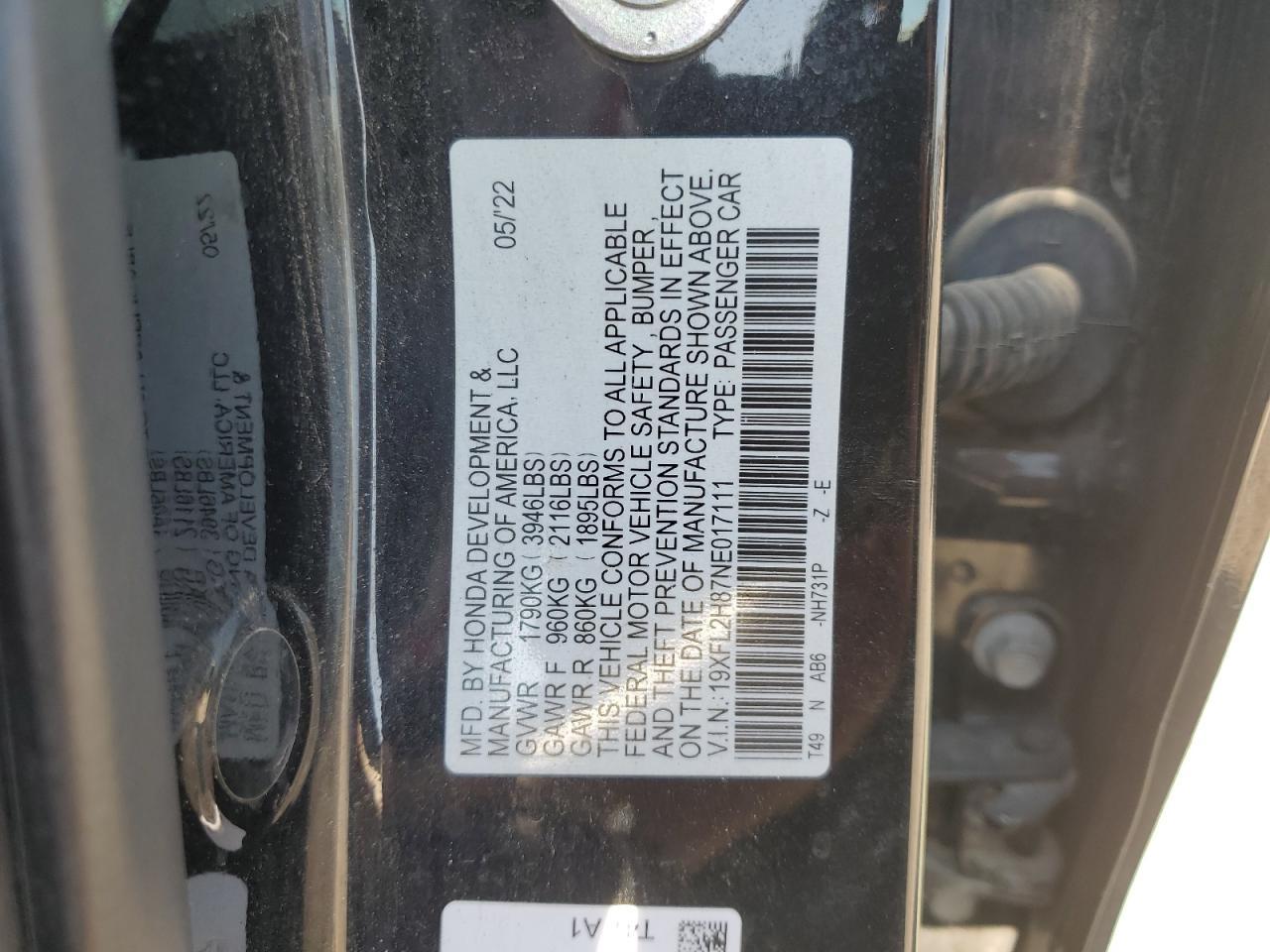 2022 HONDA CIVIC