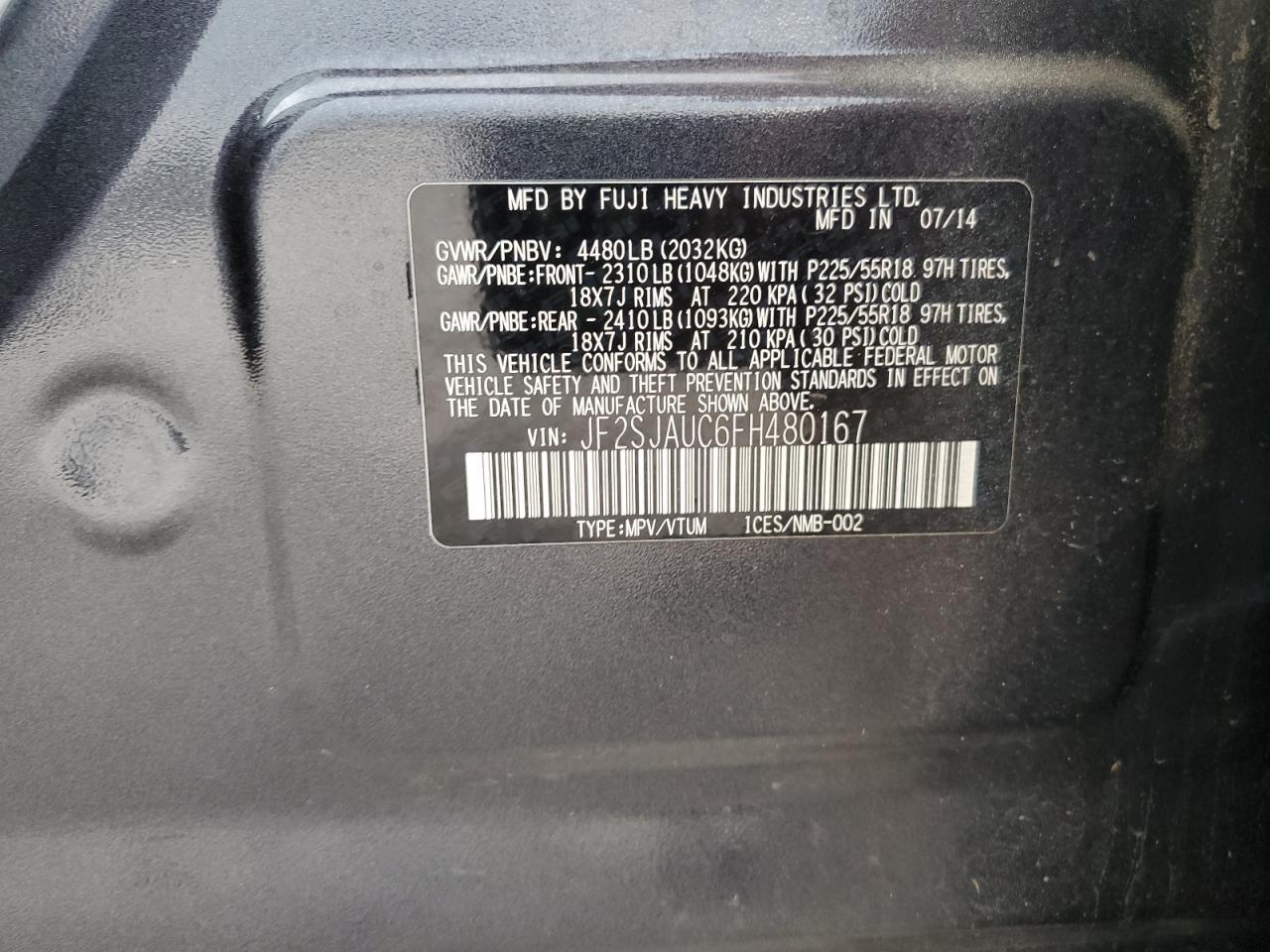 2015 SUBARU FORESTER