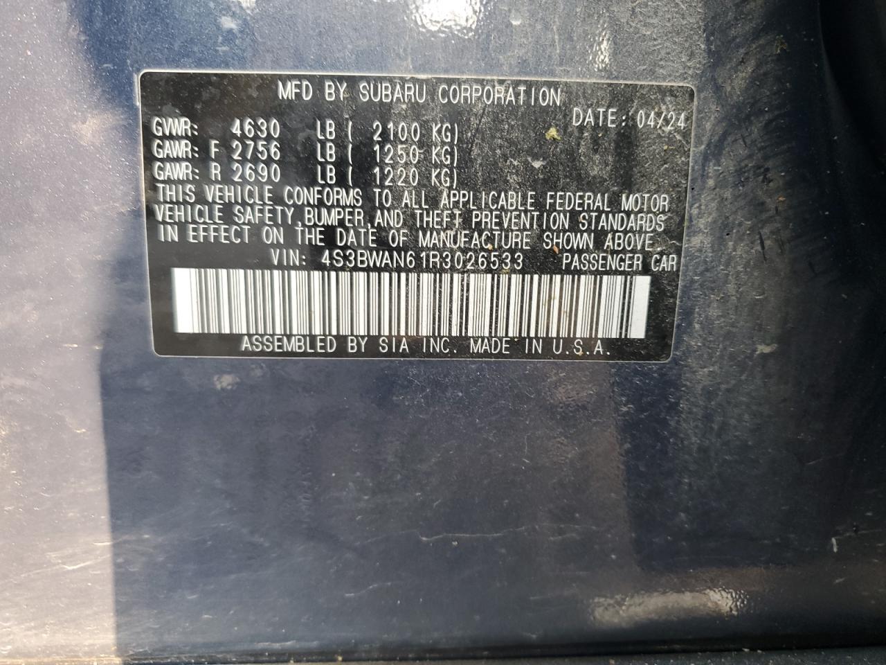 2024 SUBARU Legacy