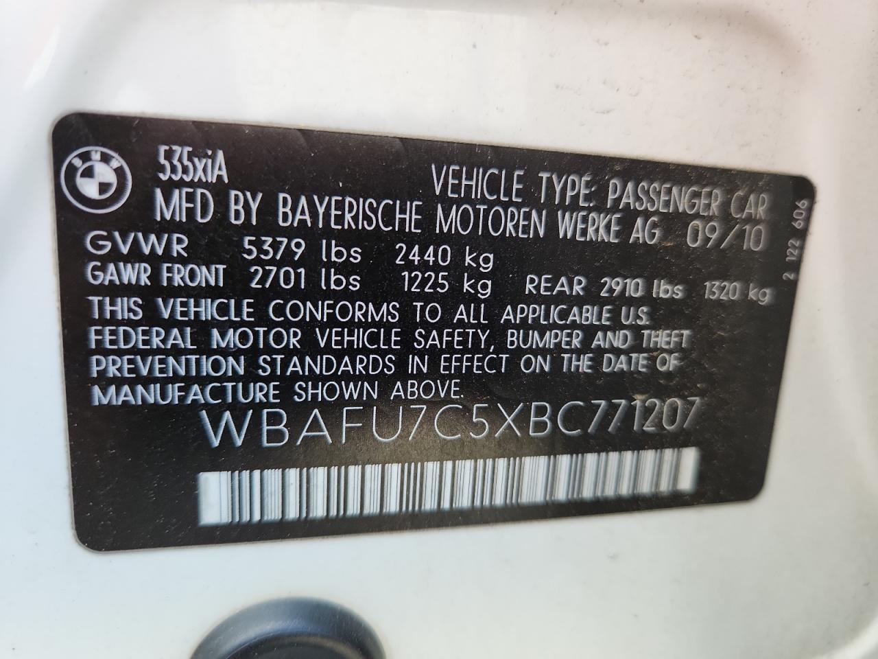 2011 BMW 5 series