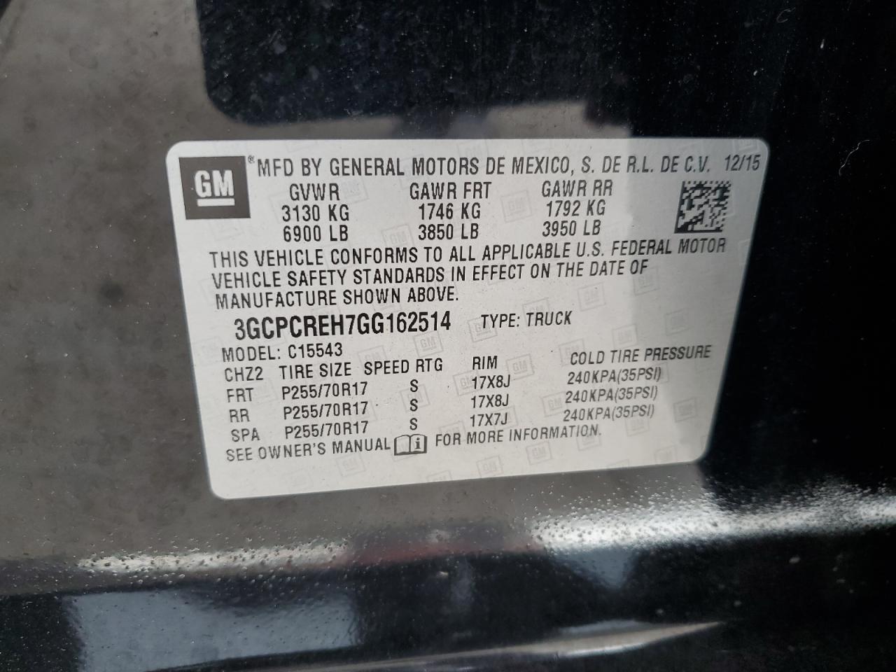 2016 CHEVROLET Silverado