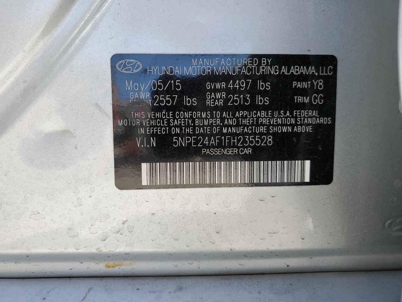 2015 HYUNDAI SONATA