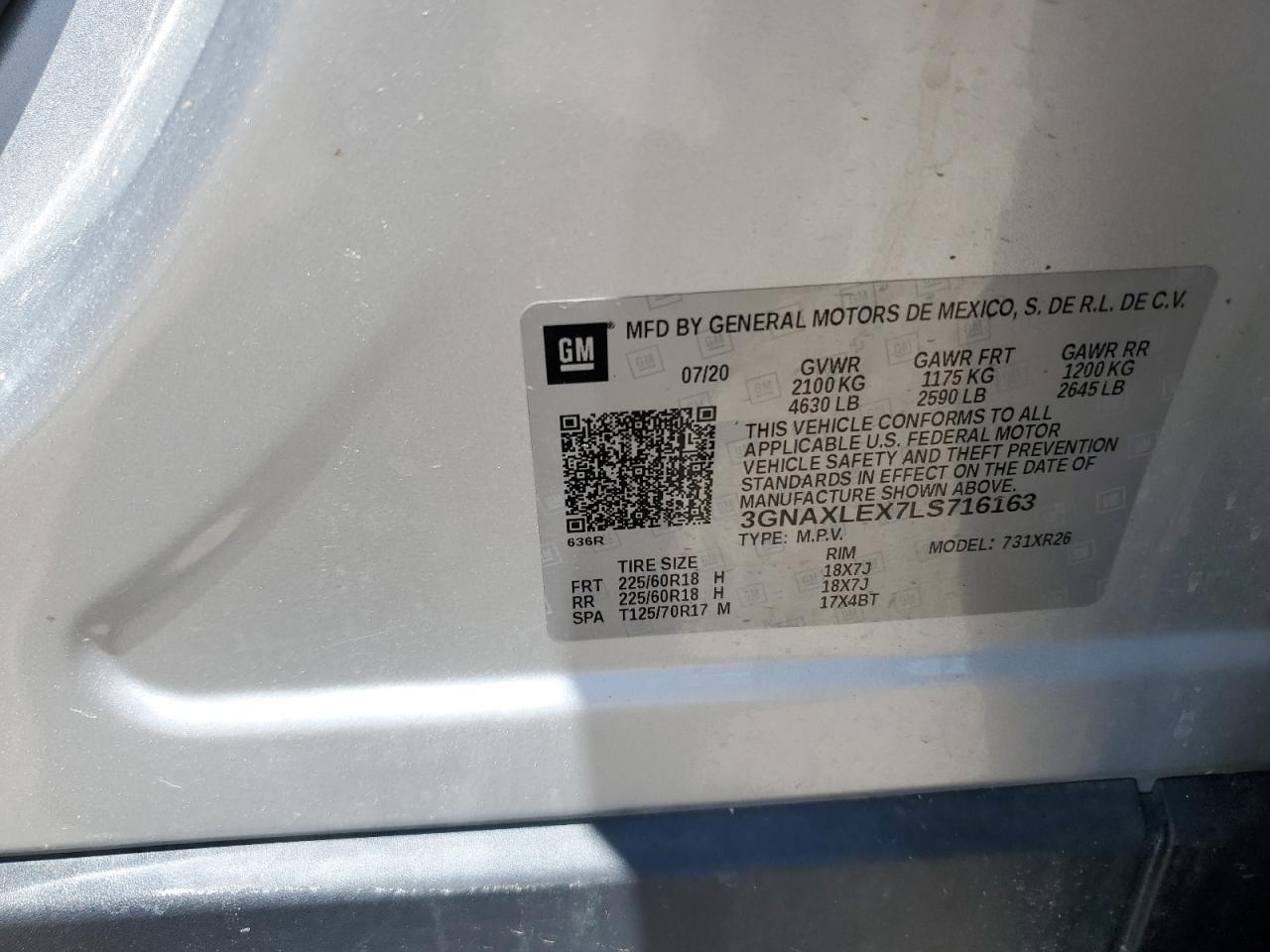 2020 CHEVROLET EQUINOX