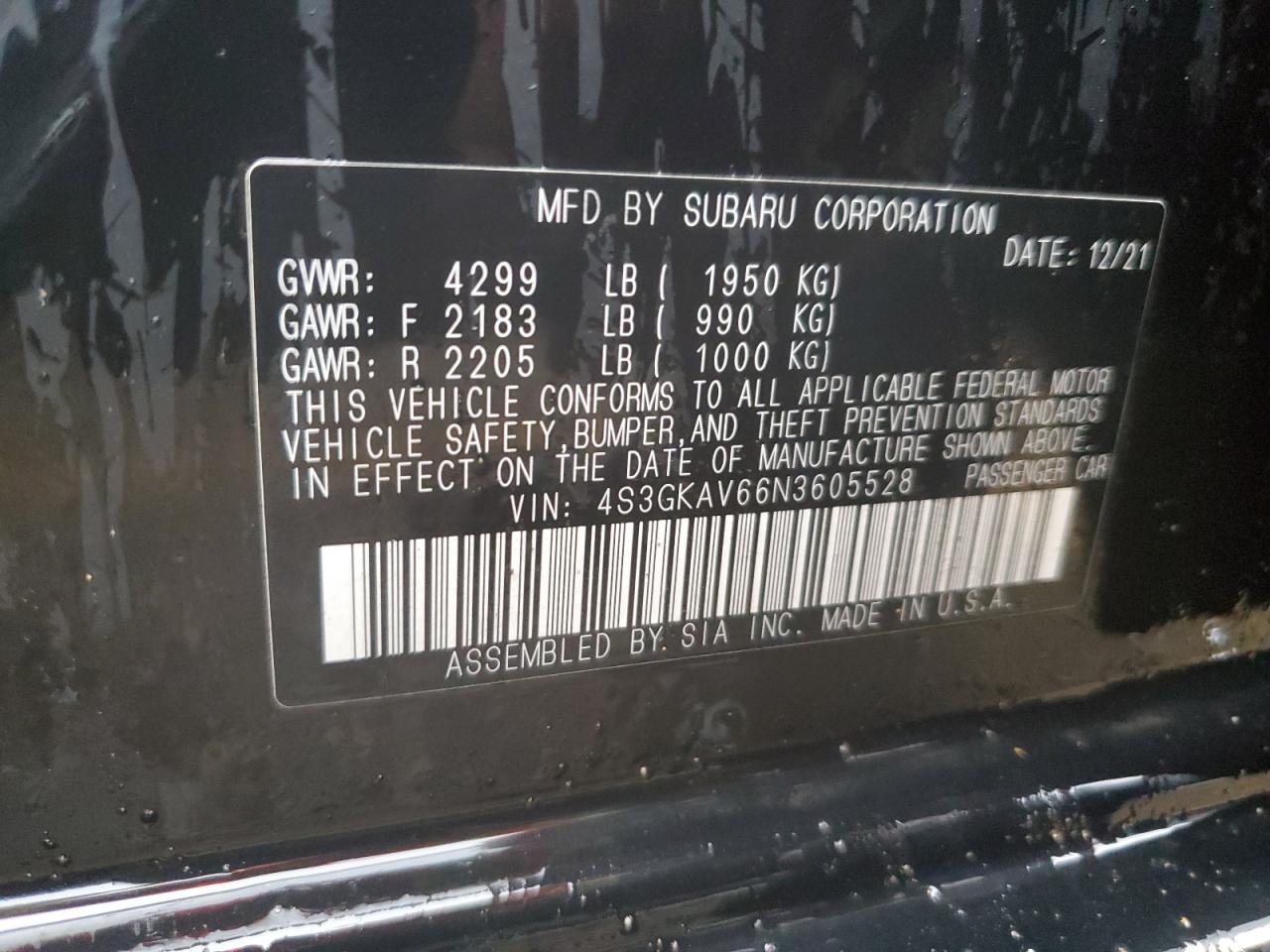 2022 SUBARU IMPREZA