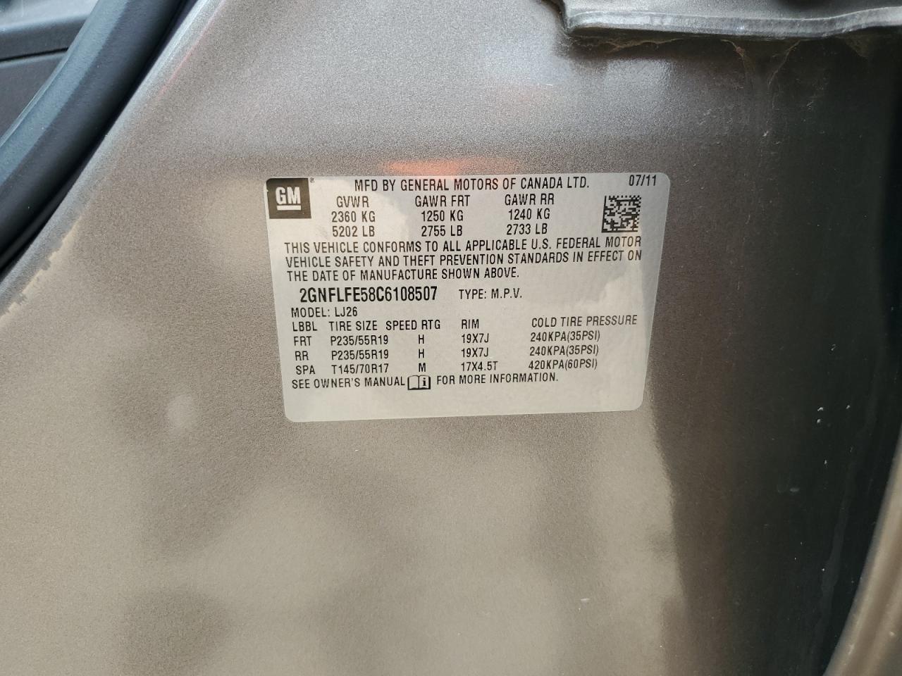 2012 CHEVROLET EQUINOX