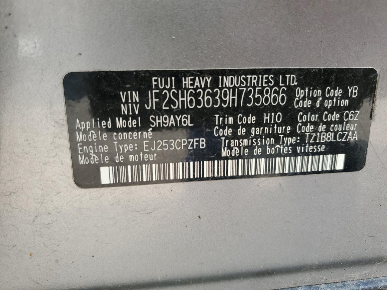2009 SUBARU FORESTER
