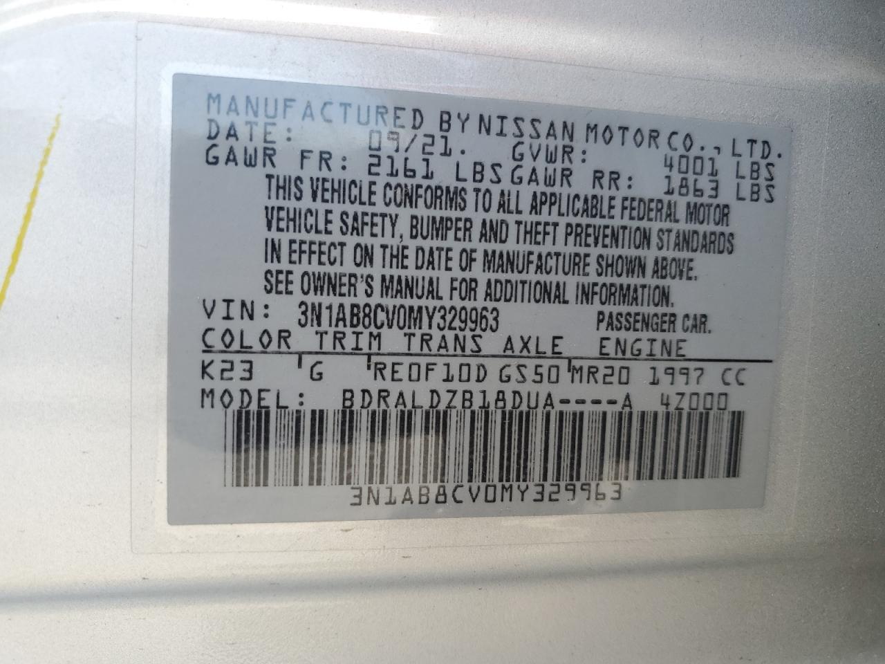 2021 NISSAN SENTRA