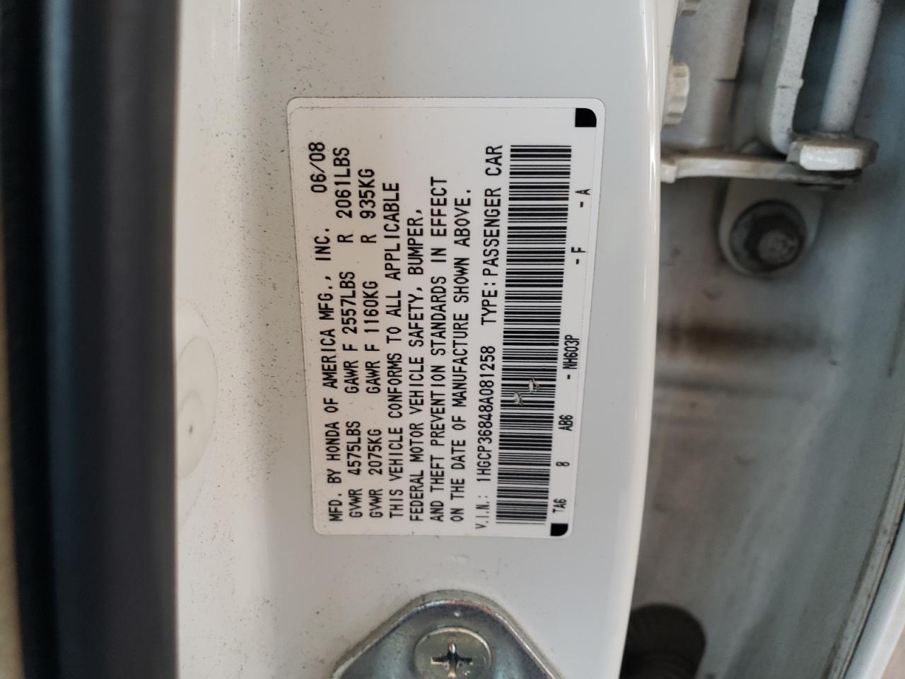 2008 HONDA ACCORD