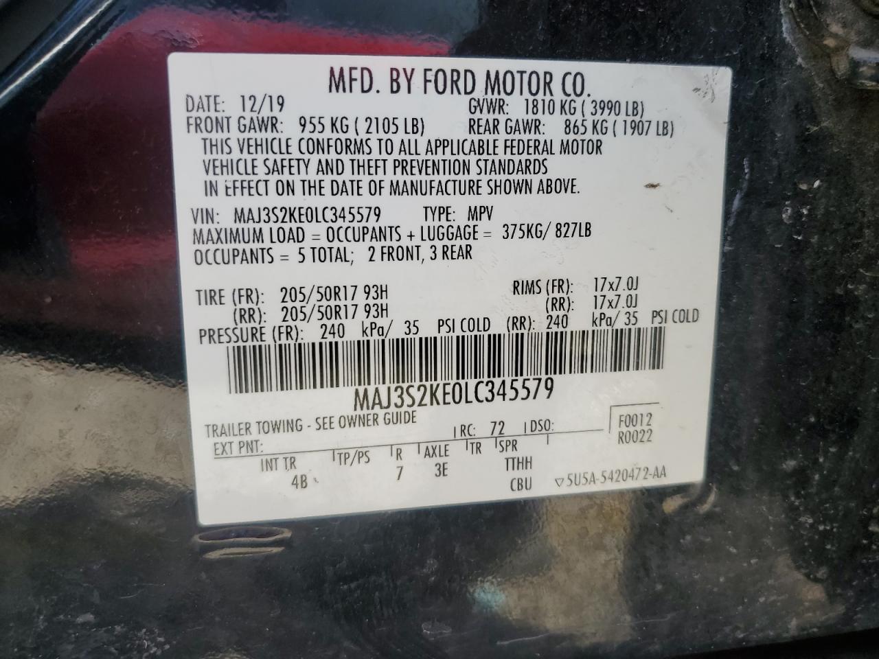 2020 FORD EcoSport