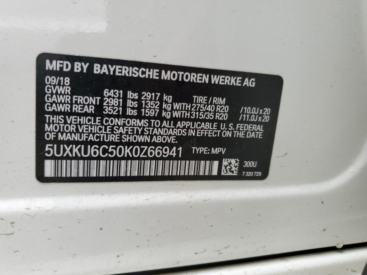 2019 BMW X6