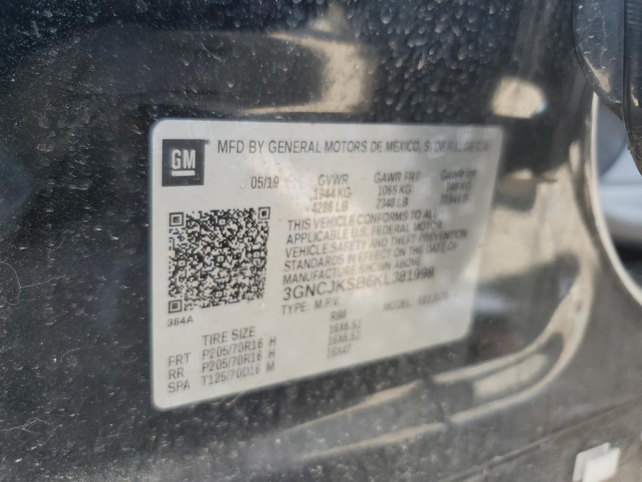 2019 CHEVROLET TRAX