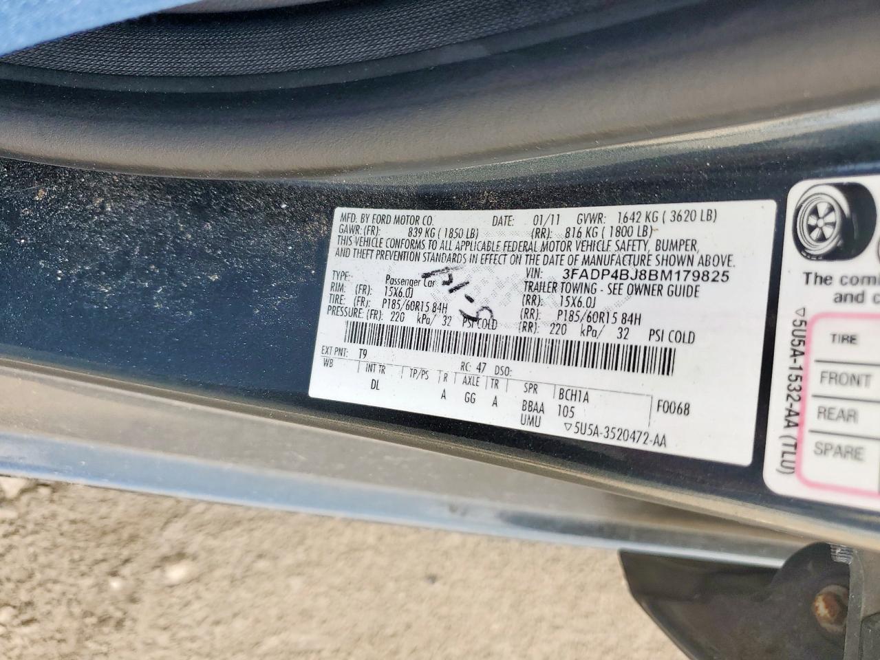 2011 FORD Fiesta
