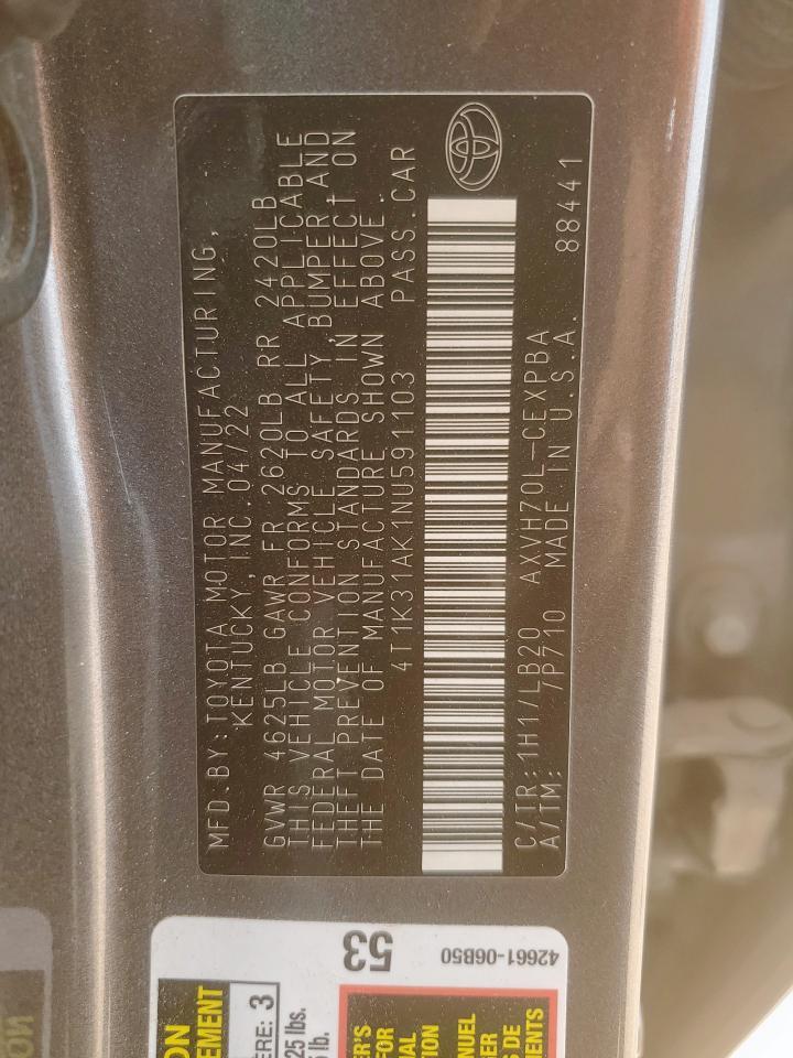 2022 TOYOTA CAMRY