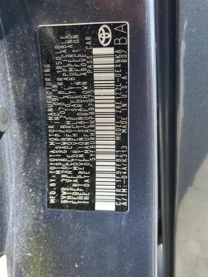 2019 TOYOTA COROLLA